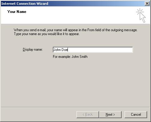 Outlook Express - Email Account Name